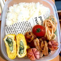 Snapdishの料理写真:鶏肉のの和風ソテー弁当|chichanさん