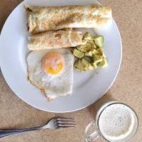 Snapdishの料理写真:pancake,eggs &avo|Manzini Hawaさん