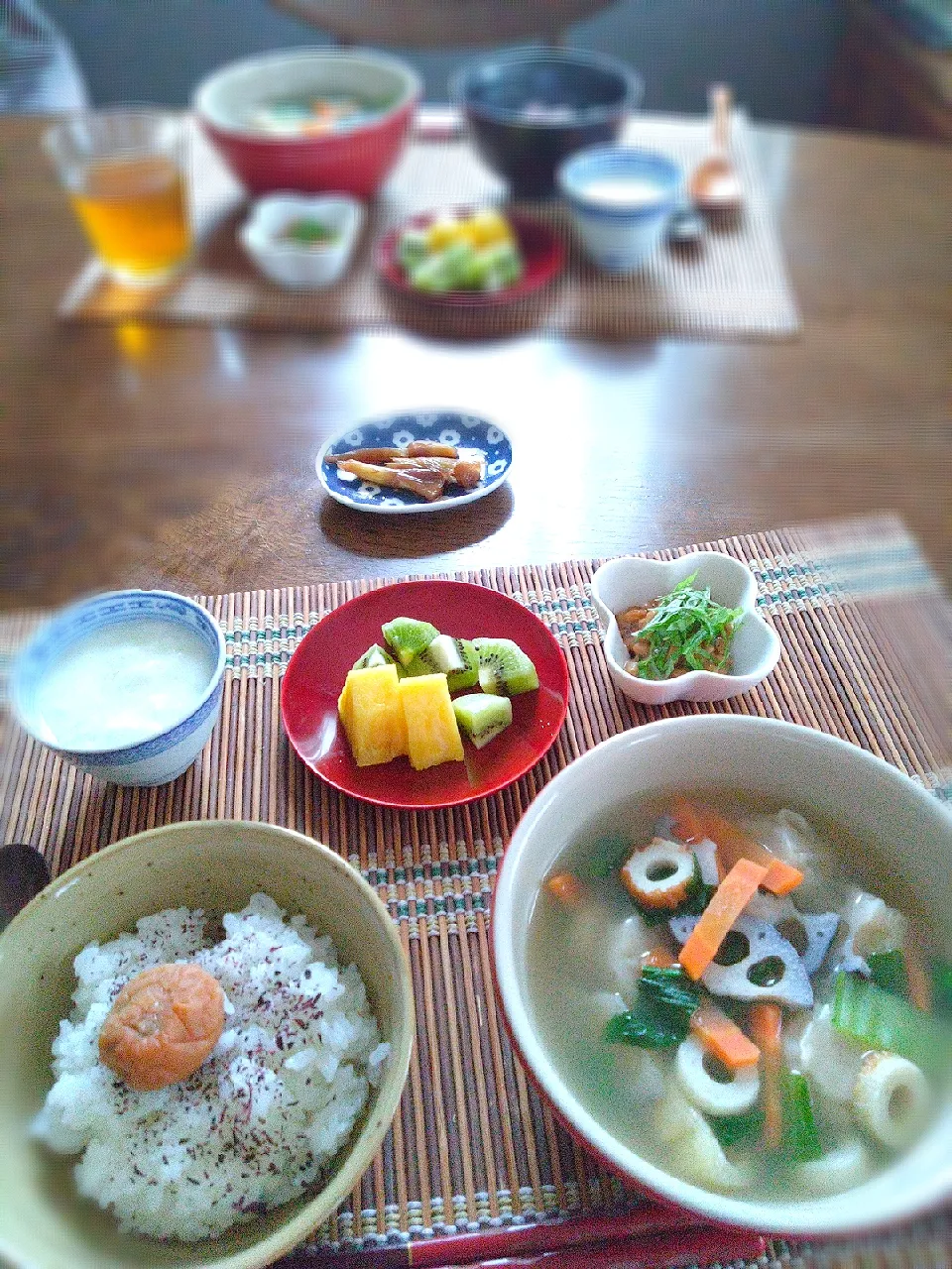 朝ごはん☁！|まめころさん