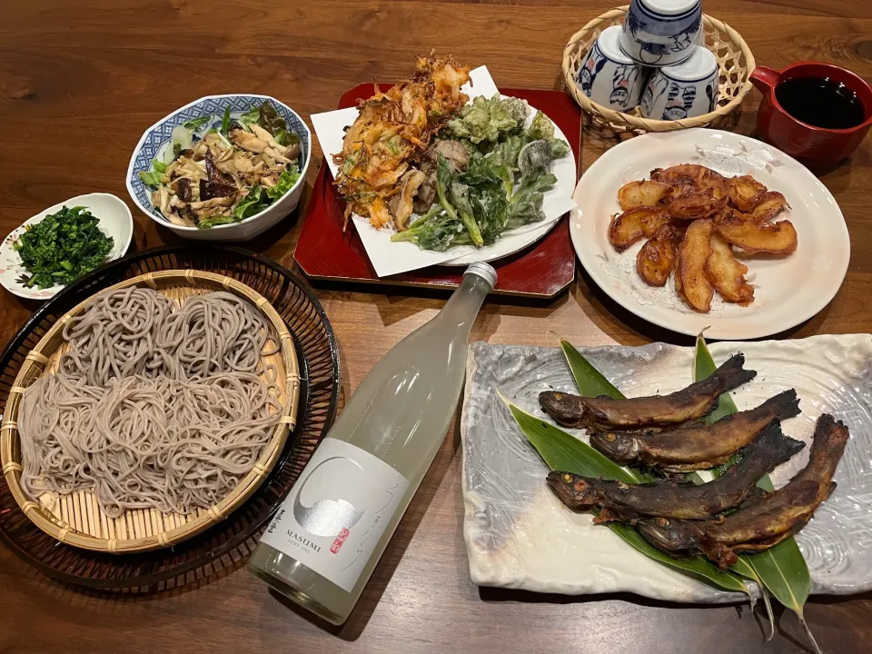 イワナの味噌漬け焼きと山菜の天ぷら|さあママさん