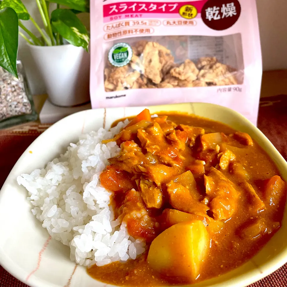 大豆のお肉でトマトカレー🍅|だまさん