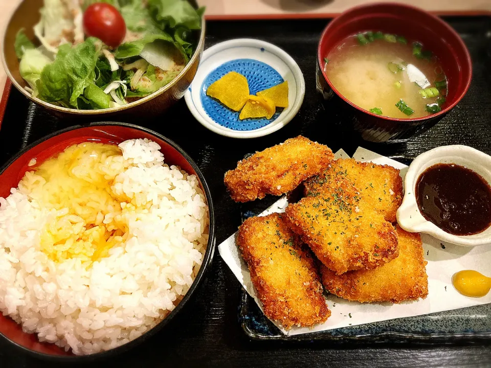 ジューシー豚バラ 豚カツ定食 ¥800|Blue Moon Caféさん