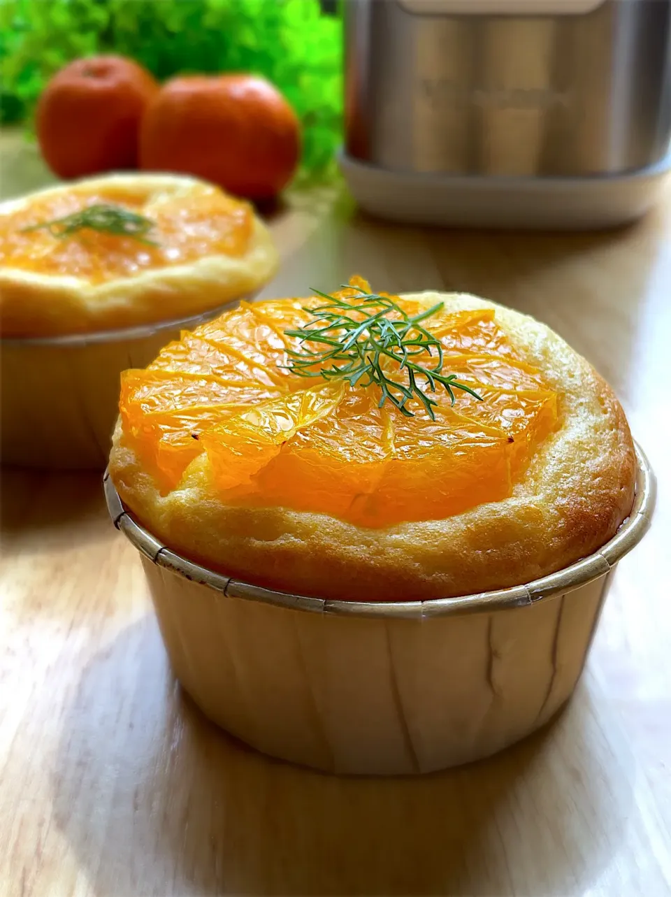 ビタントニオヨーグルトメーカーで作った酒種（ご飯と麹の酵母）で酵母マフィン🍊米こうじ酵母でぽんかんマフィン|9421beruさん