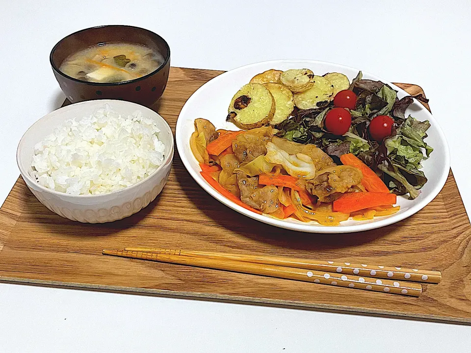 晩ご飯🍴オイマヨ炒め|🍑あゆみ🍑さん