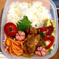 Snapdishの料理写真:スパイシーチキン弁当|chichanさん