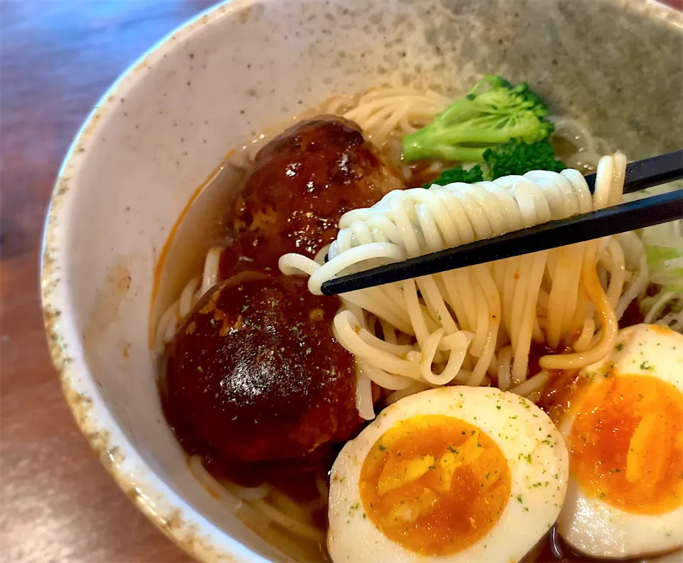 金時豚の煮込バーグ温めん|半田手延べそうめんの店 阿波や壱兆さん