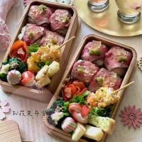 Snapdishの料理写真:chiaki3（平川ちあき）さんの料理 ローストビーフのコンソメだし結び🐂コンソメジュレのせ