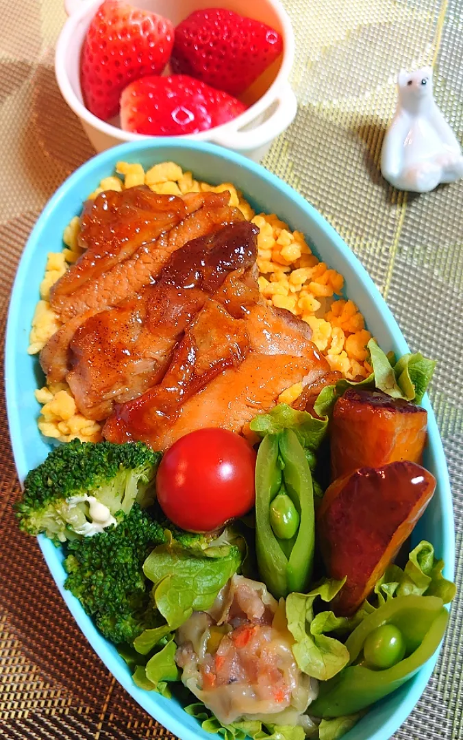 鶏もも肉照り焼き弁当🍱|ポチさん