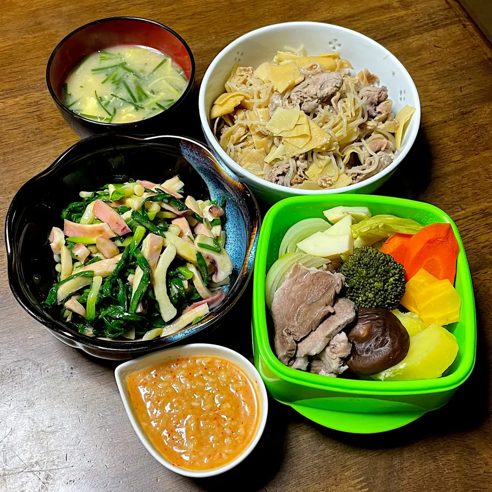 Snapdishの料理写真:春をいただく♪今日の晩ごはん|ひだまり農園さん