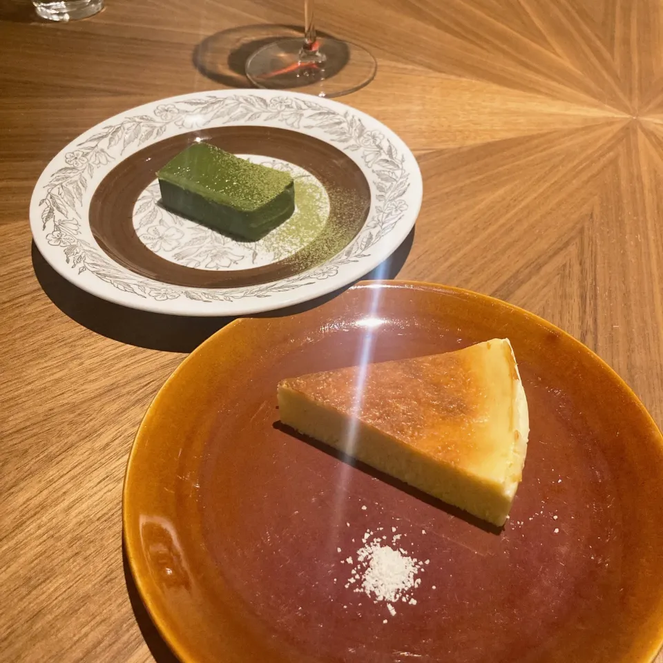 抹茶テリーヌと塩チーズケーキ|ちゃみこさん