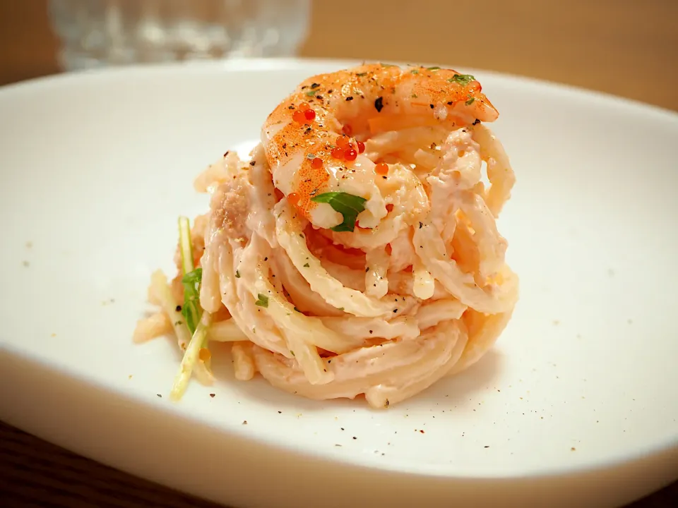 海老の明太パスタサラダ|こあらパパ🐨さん