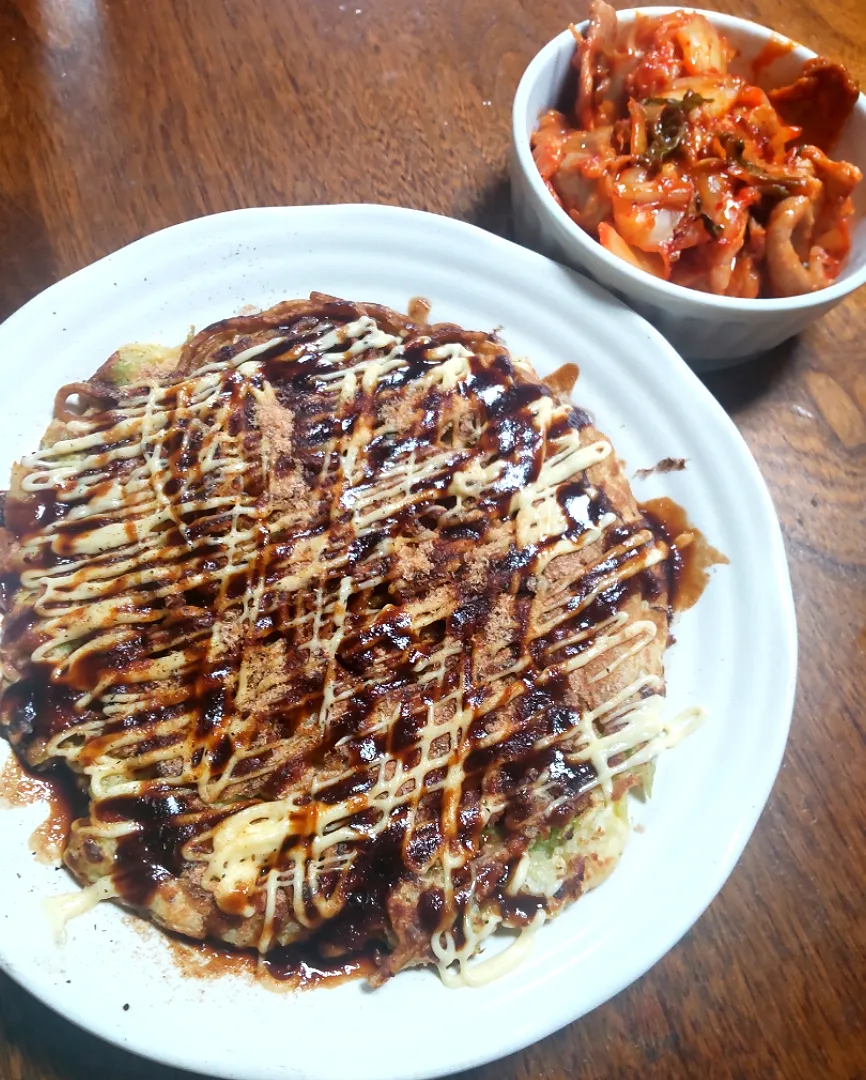 モダン焼きとキムチ|たつかばさん