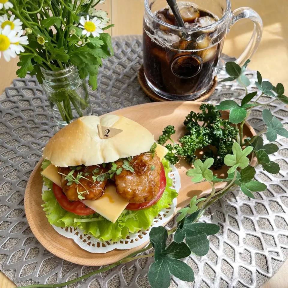 4/10チーズ照り焼きチキンサンド🌱|Makinsさん