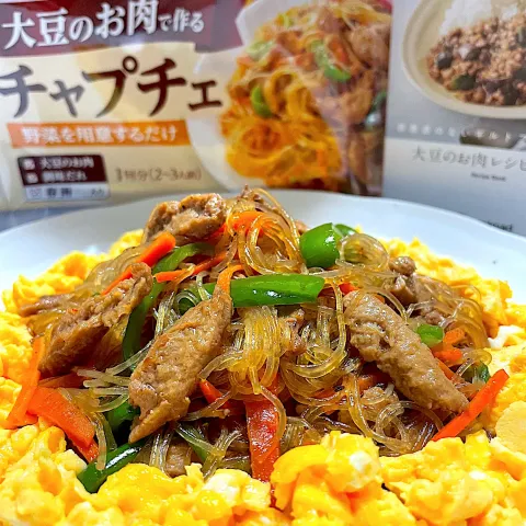 「大豆のお肉のチャプチェ」を使ってみたSnapdishの料理・レシピ写真:大豆のお肉のチャプチェ