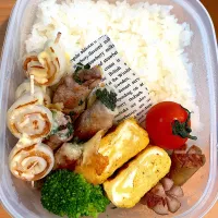 Snapdishの料理写真:豚しそチーズ巻き弁当|chichanさん