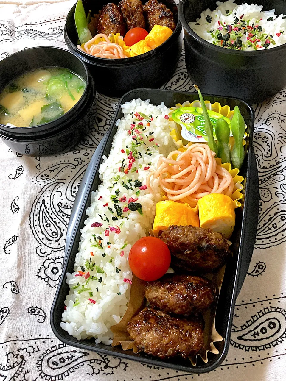 Snapdishの料理写真:照り焼きハンバーグ弁当|SaDaさん