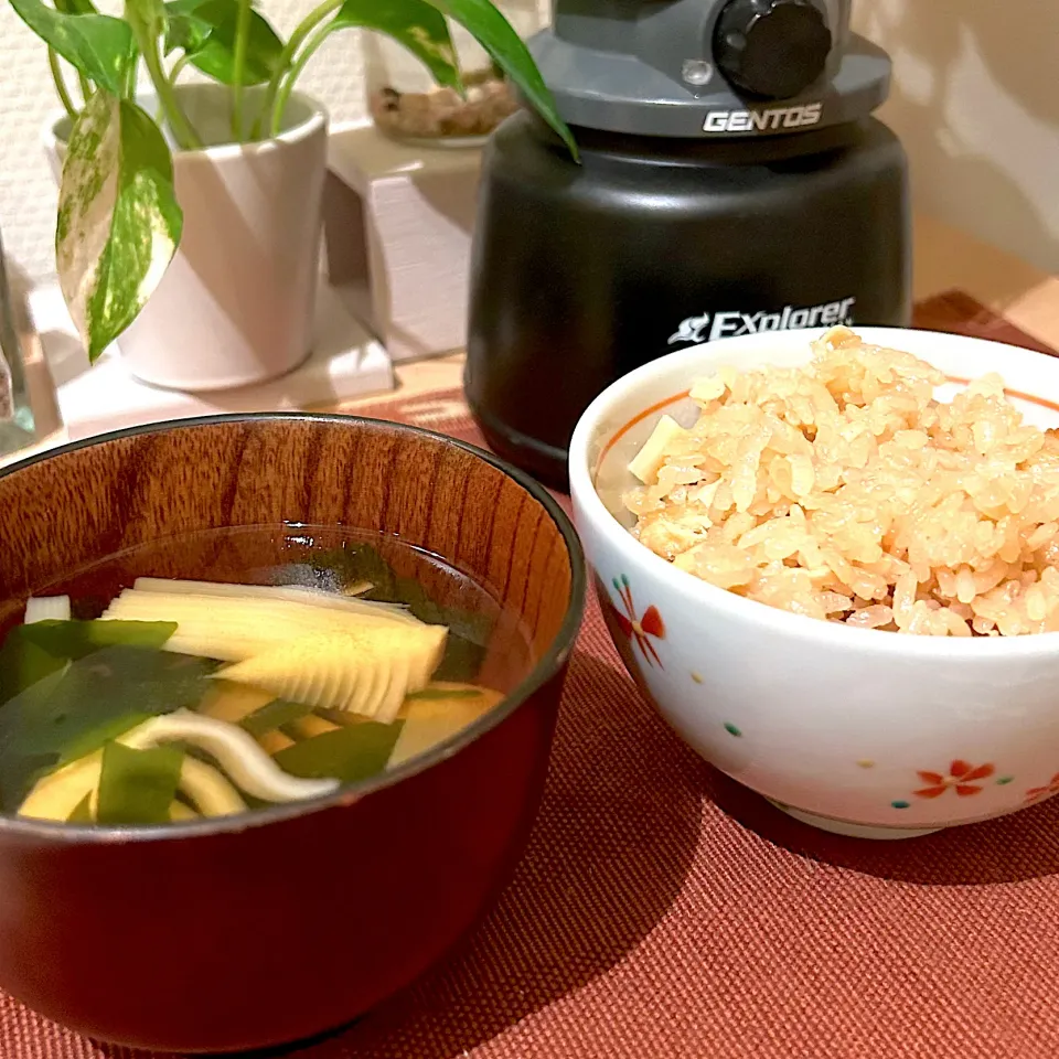 筍ご飯と筍のお吸い物|だまさん