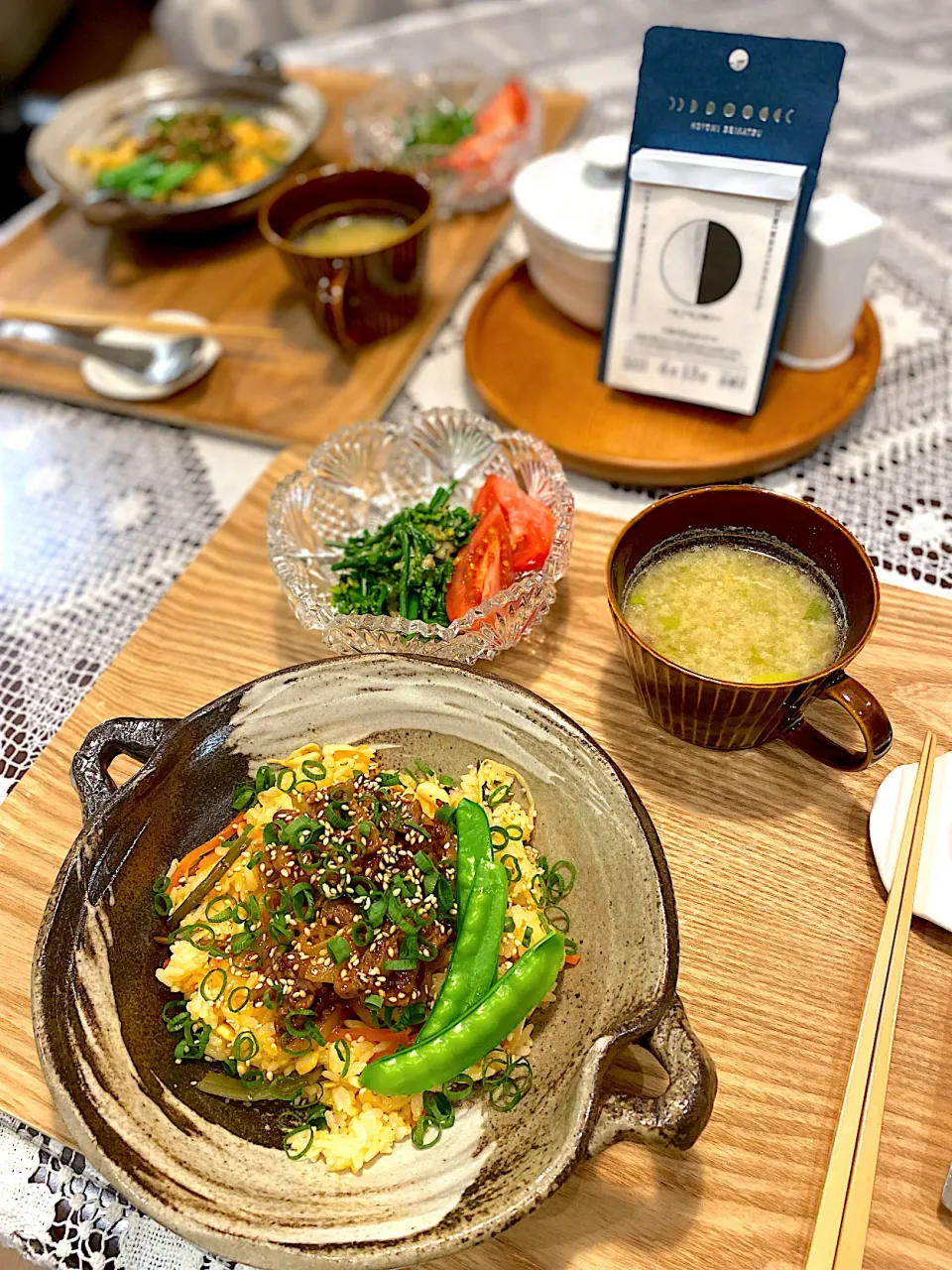 Snapdishの料理写真:ビビンバ風焼肉丼|papinさん