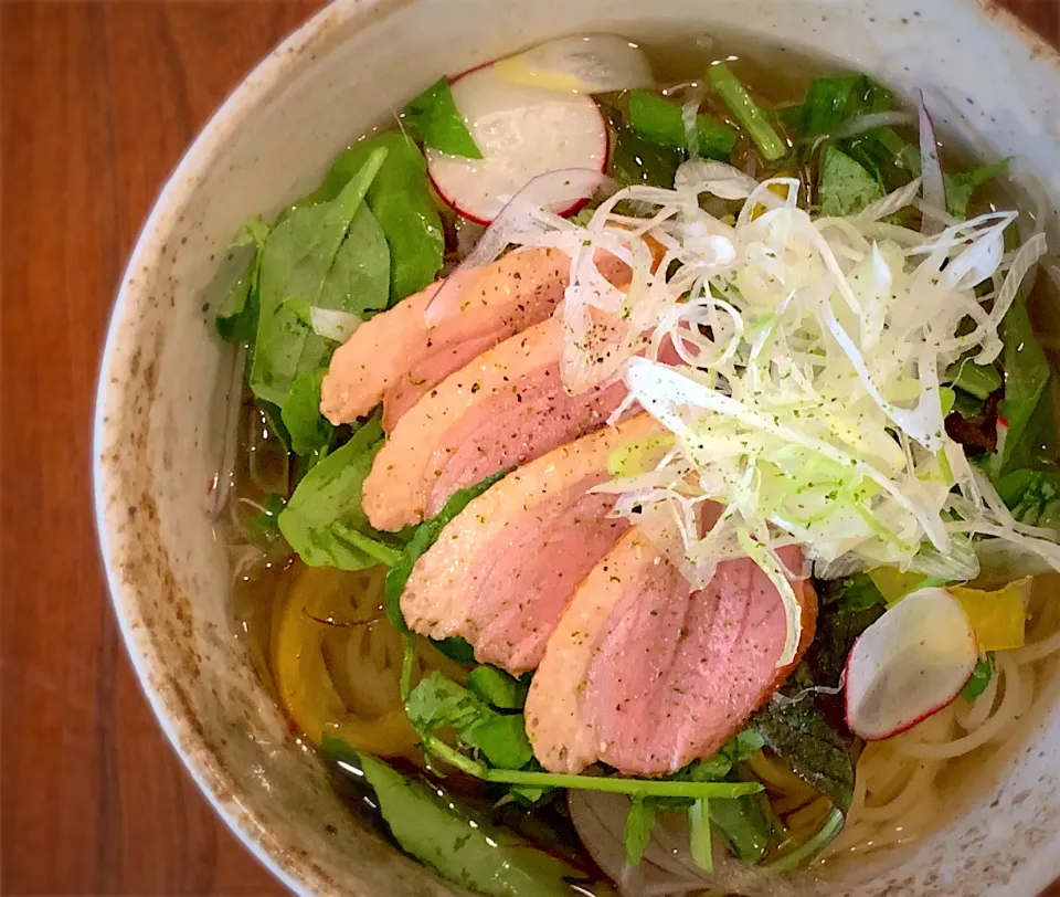 彩り野菜と合鴨ロースのそうめん|半田手延べそうめんの店 阿波や壱兆さん