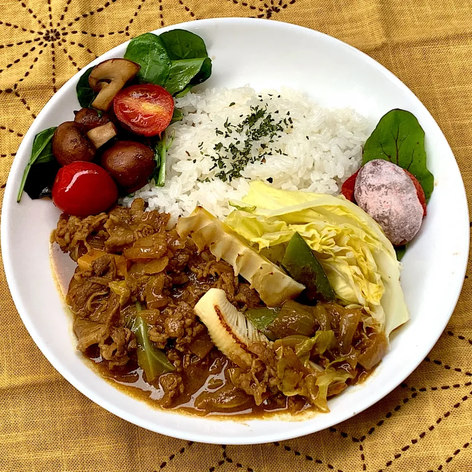 春野菜と牛肉のミルクカレー|青い鳥さん