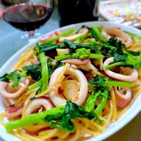 菜花とイカの和風パスタ🍝