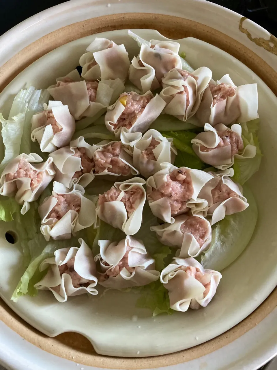 大豆ミンチと豚ひき肉で焼売💕蒸す前|さくたえさん