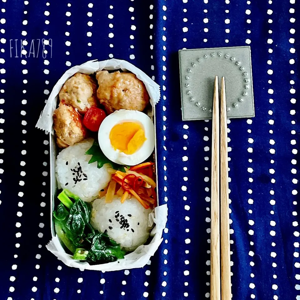 Snapdishの料理写真:みんな大好き 鶏つくね弁当|FIKA789さん