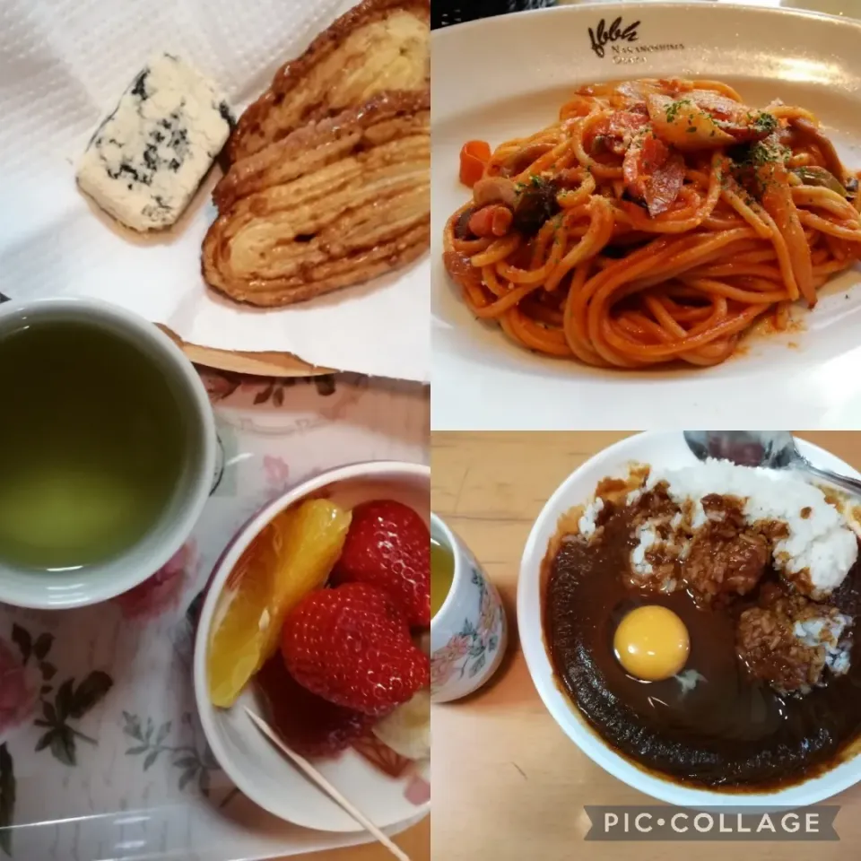 Snapdishの料理写真:中之島ミラノスパとレトルトカレーおやつ|よっちんさん