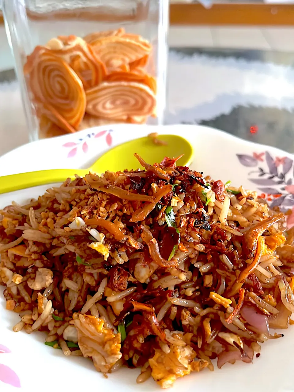 Dried Shrimp Fried Rice With Spicy Anchovies|Little Orkedさん