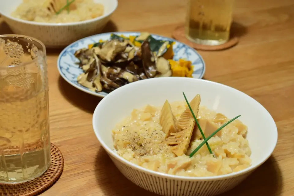 煮物をアレンジ！和風たけのこリゾット|うにんぱすさん