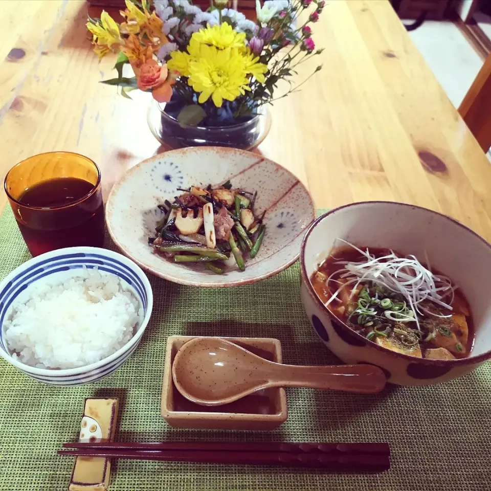 麻婆豆腐と中華野菜炒め|みきやんさん