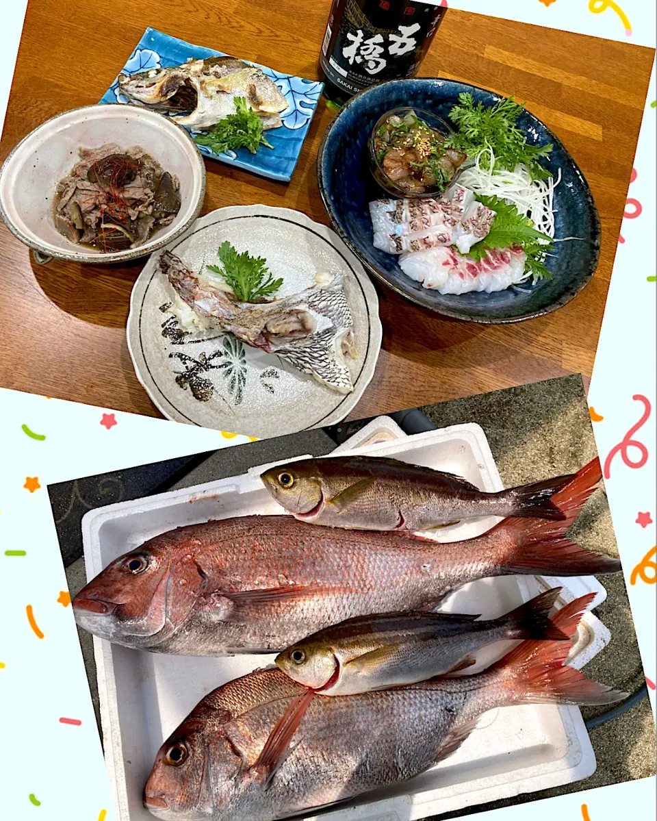 友人釣果で晩ご飯🐡🐟|sakuramochiさん