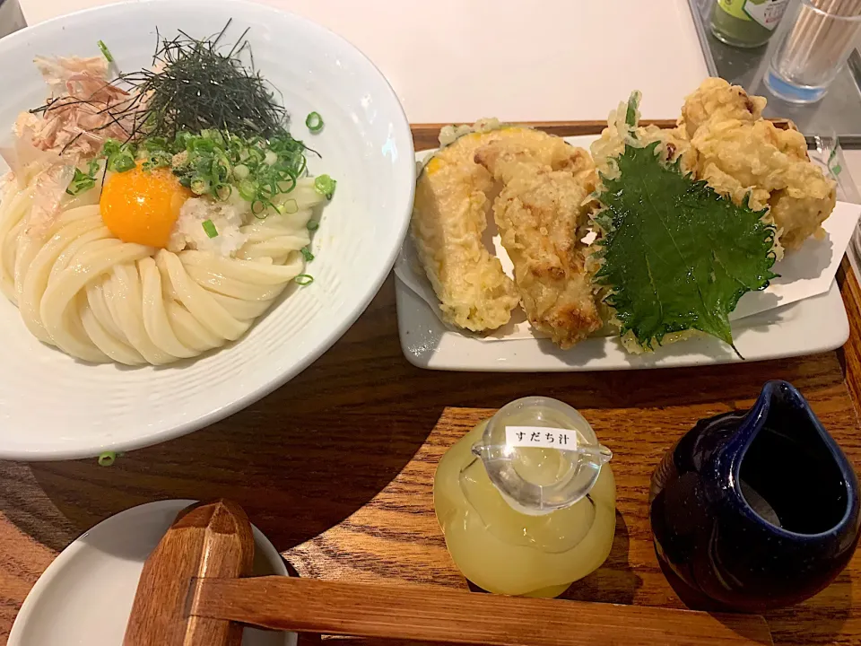 僕とうどんとかつおだしの　鶏天ぶっかけ|yucc@さん
