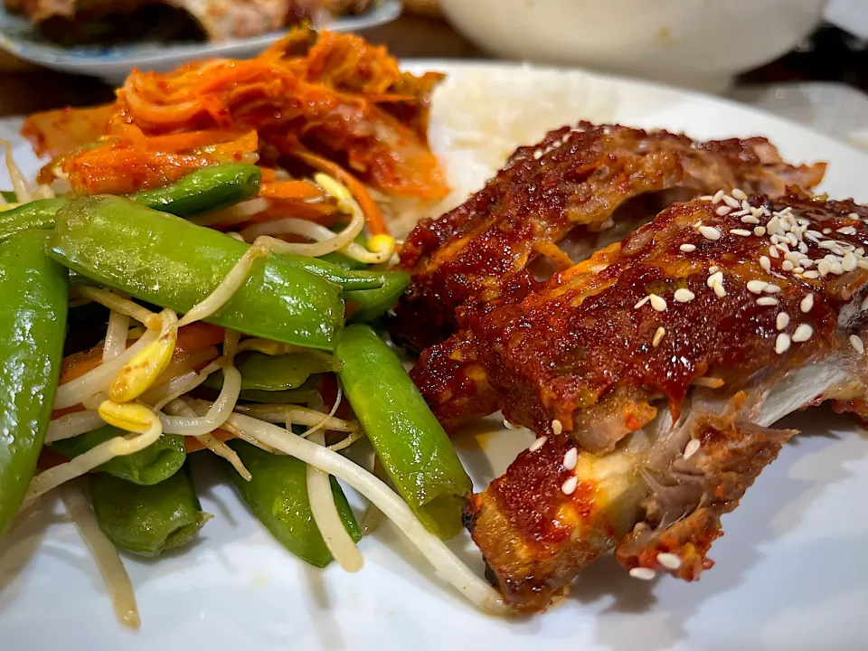 Korean Spicy Ribs with rice and vegetables|Laki Maikaʻiさん