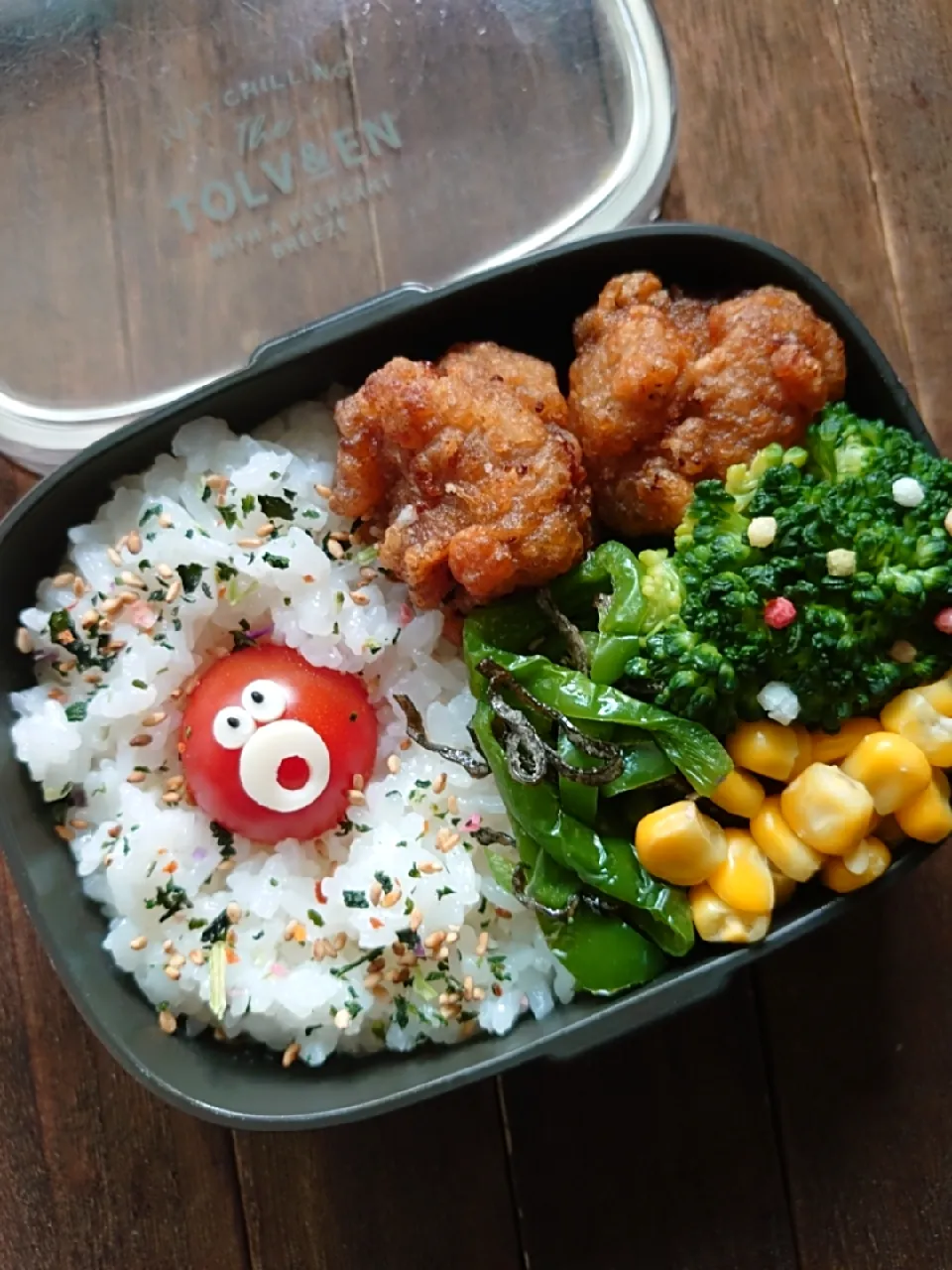 Snapdishの料理写真:漢の…次女用🍱週のはじめの定番唐揚げ弁当|ᵏᵒᵘさん