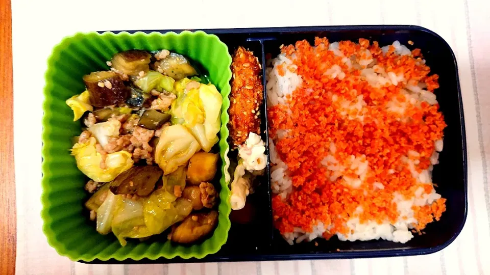 なすとキャベツと挽き肉の味噌炒め❤️旦那さんお弁当❤️|かおるcitronさん