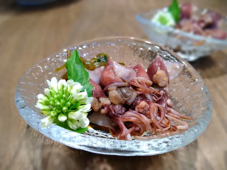 ほたるいかの花わさび醤油|古尾谷りかこさん