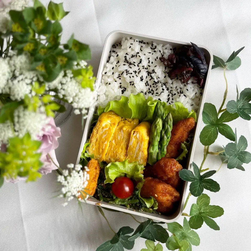 Snapdishの料理写真:4/18❤︎主人のお弁当🌱|Makinsさん