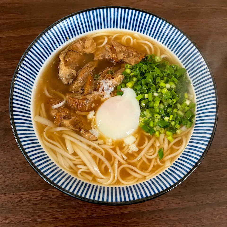 ソーキそば風鯛出汁五島うどん豚ナンコツ入り|dashi menjiroさん