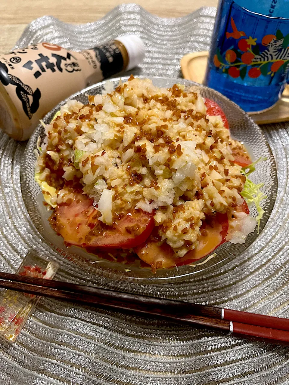 今日の夜ごはん~大盛り生野菜サラダ~|ゆかｕさん