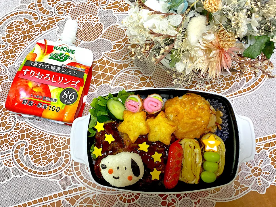 2023.4.19はスヌーピーのカルビ丼弁当⭐️|makoさん