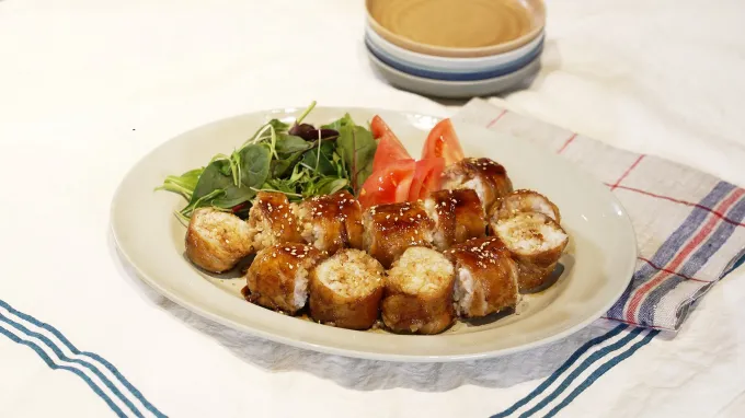 【あまった酢飯で】肉巻きおにぎり風|全農パールライスさん