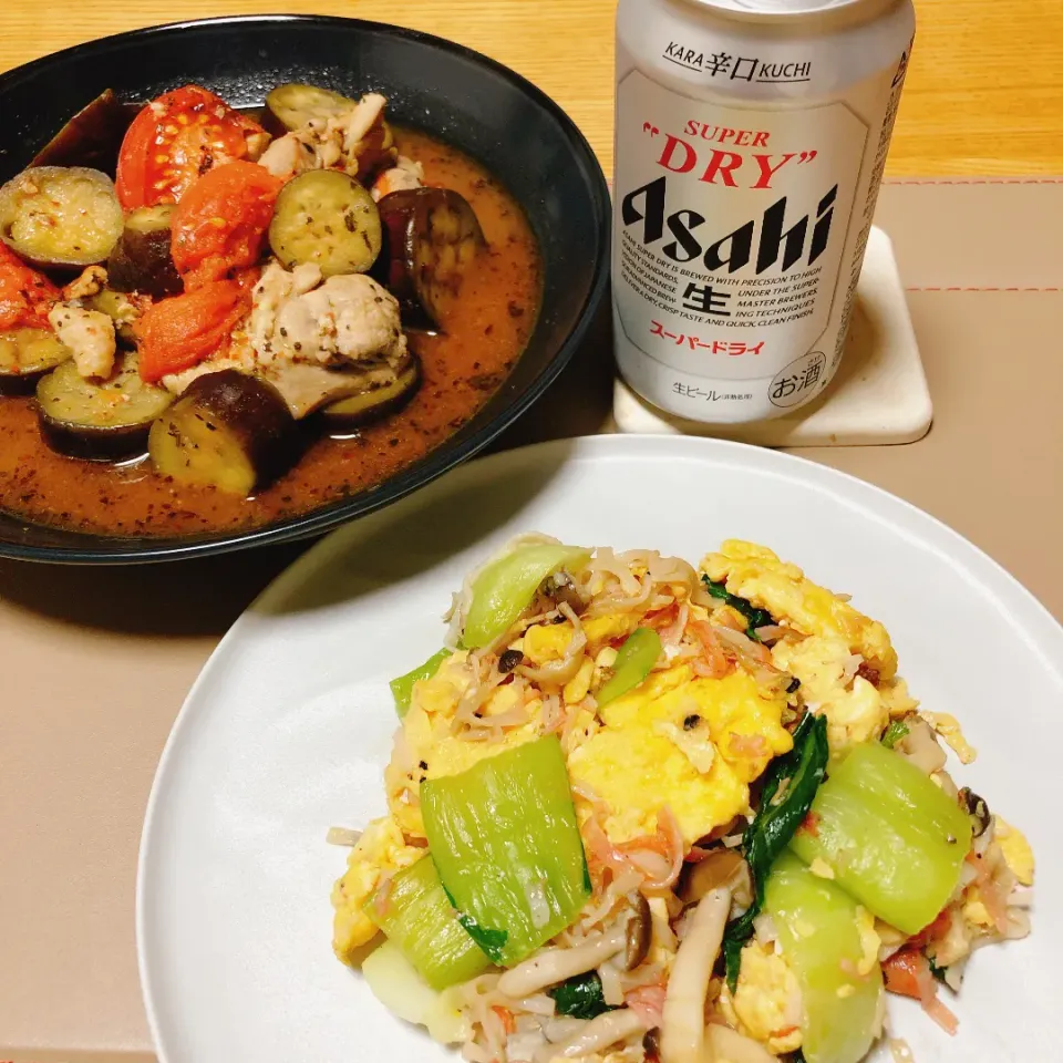 バジルチキン
チンゲン菜と玉子炒め|naoさん