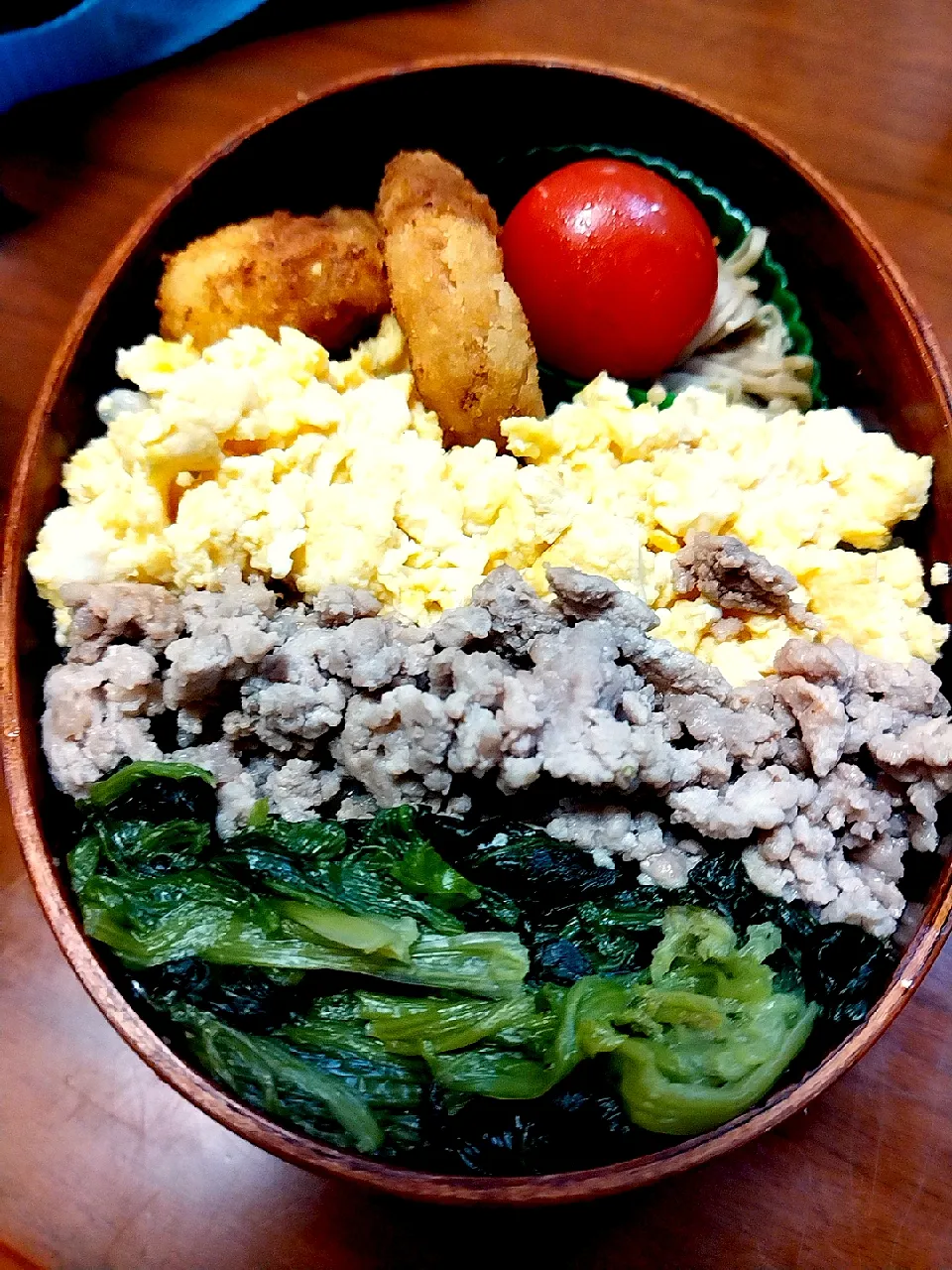 Snapdishの料理写真:高校生男子曲げわっぱ弁当|JUNさん