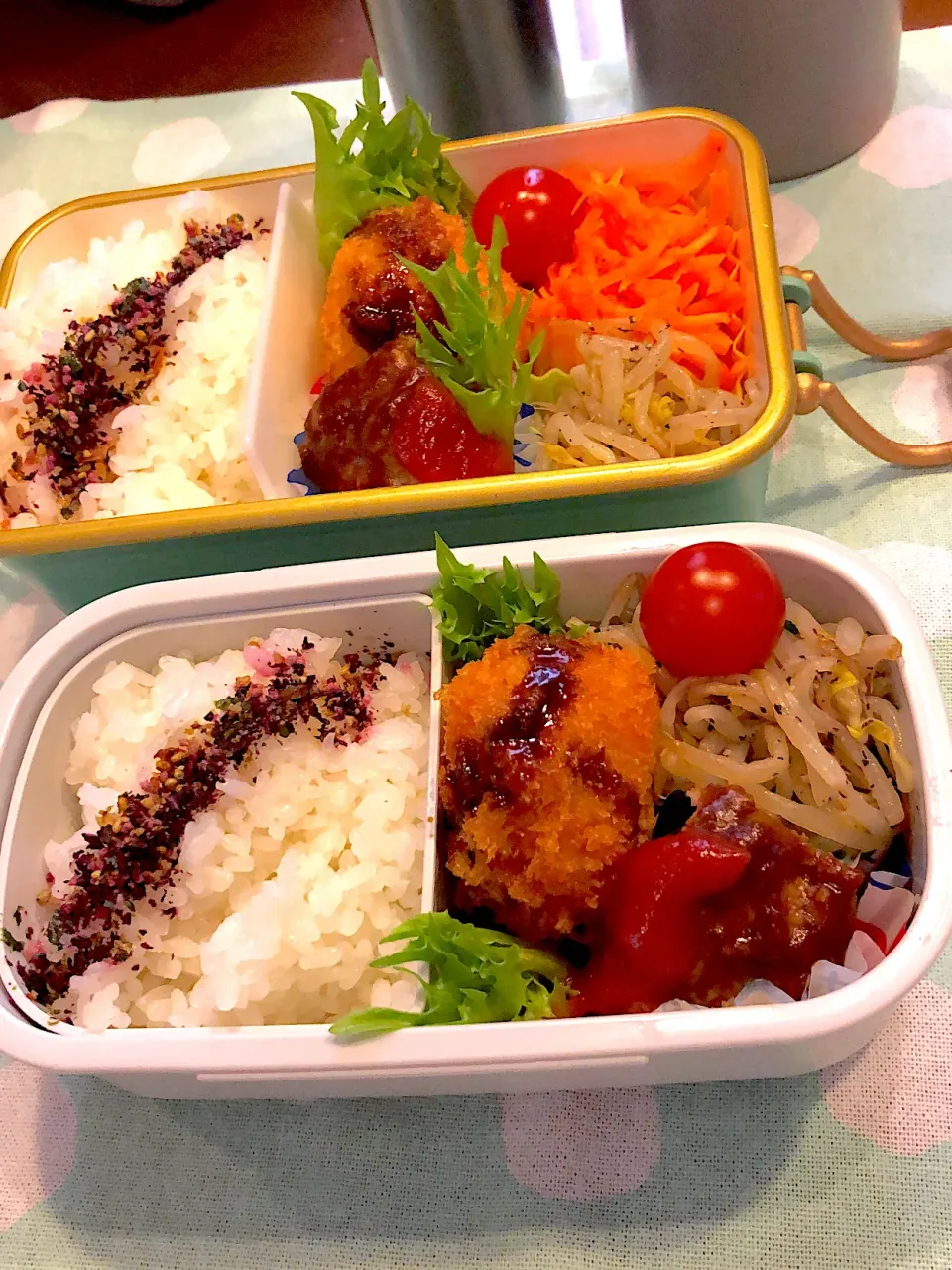 2023.4.20  ✰︎今日のお弁当✰︎蓮根入りハンバーグ✰︎|rinrin*mama*さん