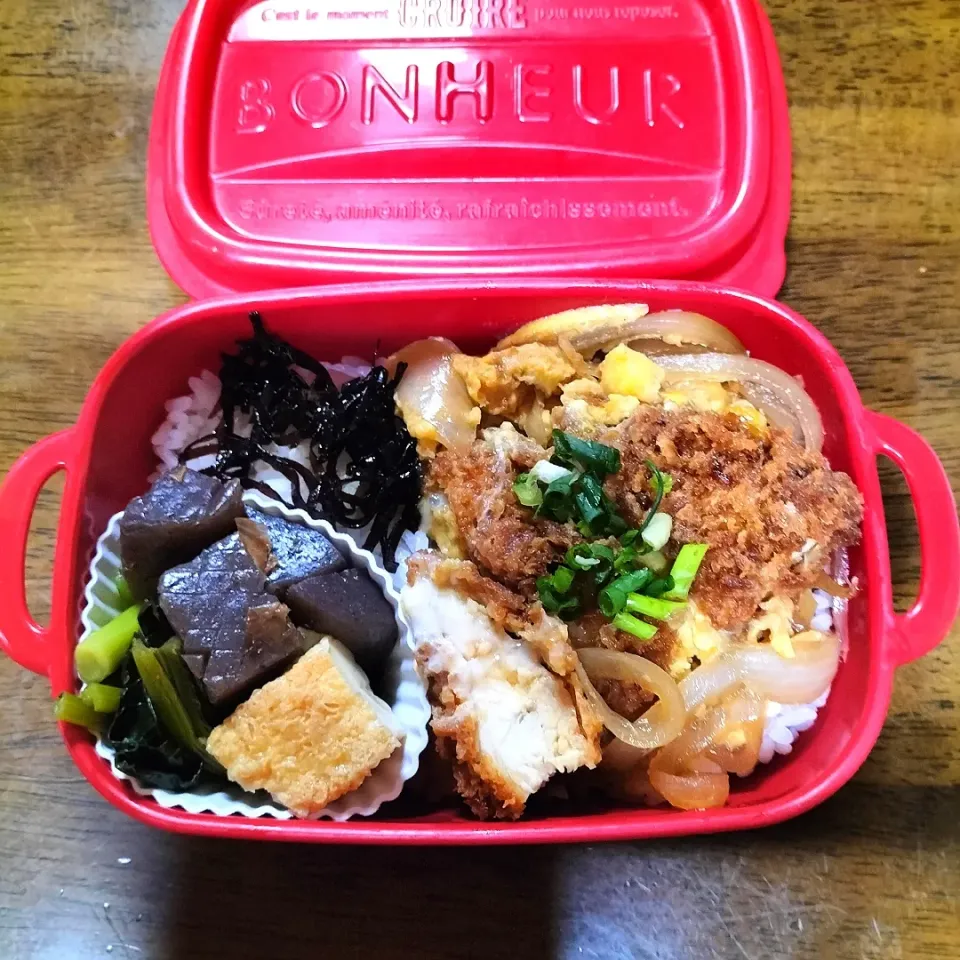 Snapdishの料理写真:私弁当🍱　
　チキンカツ煮😄|miimiさん