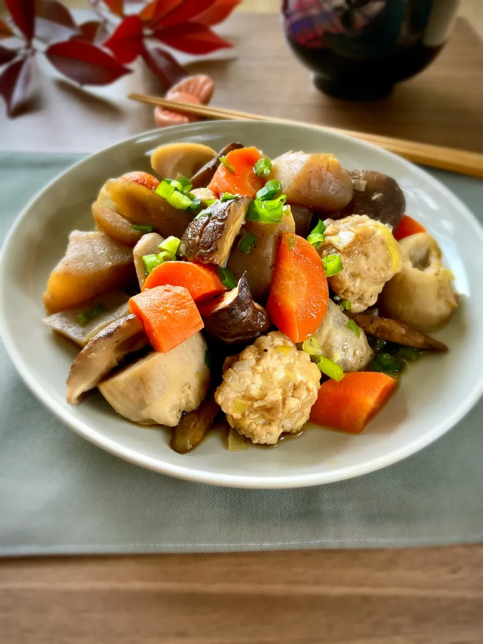 鶏団子で作る筑前煮|スイーツポテトさん