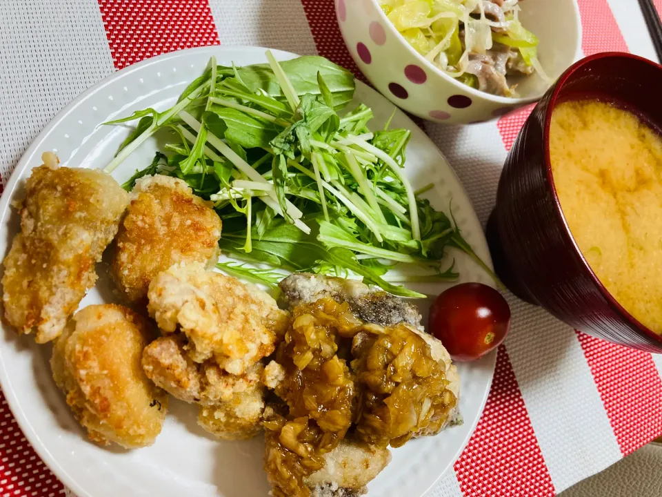 【揚げ物率多め】白だし唐揚げ　鰤の油淋鶏ソース|飛鳥さん