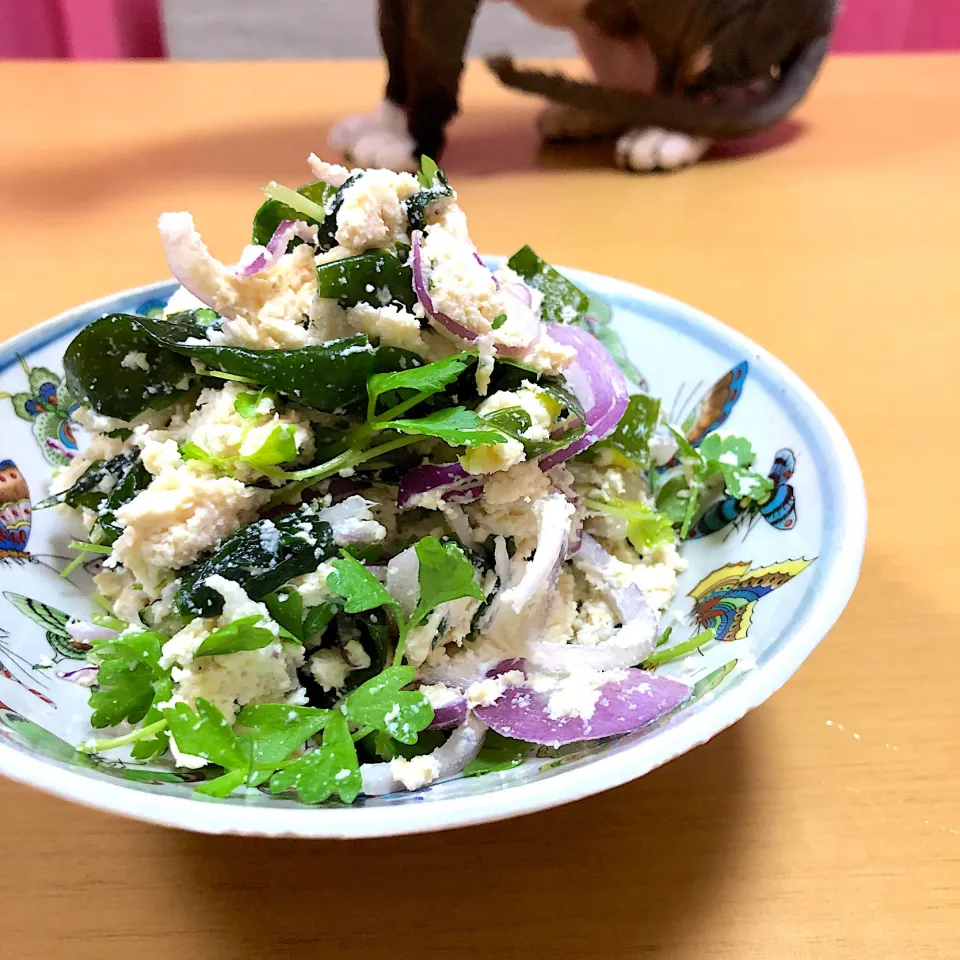 #vegan 
ワカメのおからサラダ|makiko_aさん