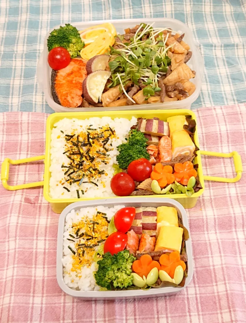 竹の子と牛肉の炒め物弁当❤️|みちゅあしさん